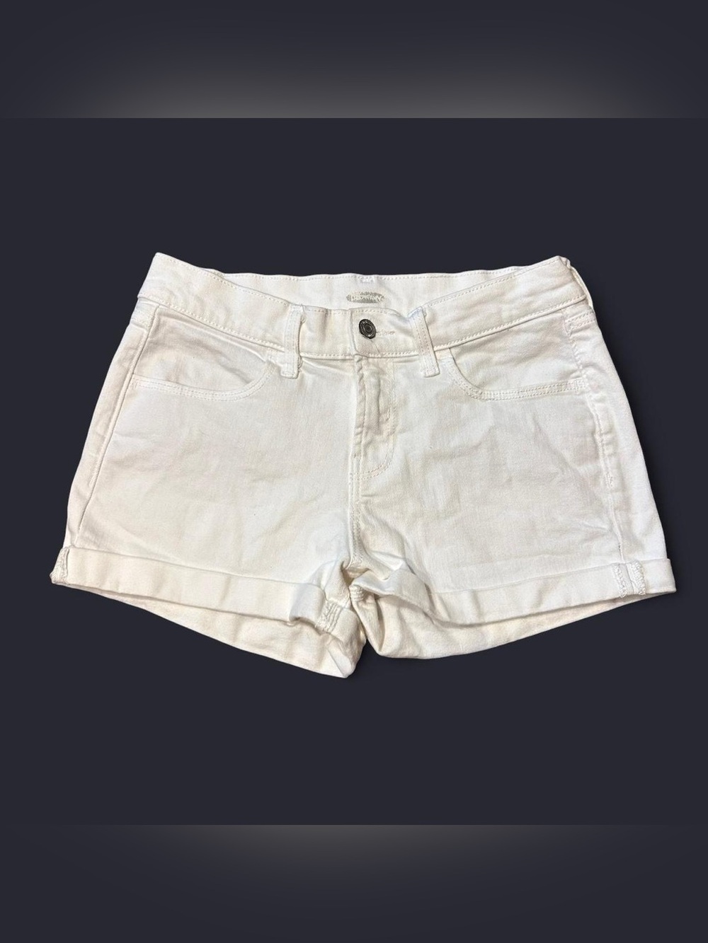 Grunge White Denim Shorts by Old Navy!